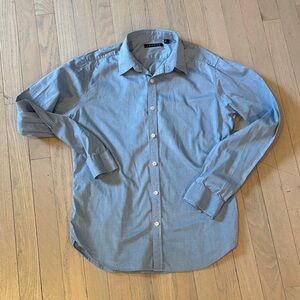 Theory Men's Light Blue Casual Button-Down Shirt